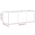 Pflanzgefäß Pflanzkübel Gartenpflanzen Gartenbeet Hochbeet Frühbeet Pflanzkasten Blumenkasten Gartenpflanzen Schwarz 120 x 40 x 40 cm Kaltgewalzter Stahl - Thumbnail 9