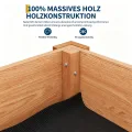 Garvee Hochbeet Holz, Blumenbett, Kräuterbeet, Frühbeet, mit Pflanzfolie, Abflusslöchern und seitlichen Haken, erhöhter Pflanzkasten-Ständer, für Garten, Terrasse, Balkon, Eiche, 122×61×76 cm - Thumbnail 3
