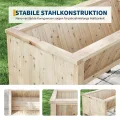 Garvee Hochbeet aus Holz, erhöhter Pflanzkasten-Ständer mit Beinen, Haken und Vliesstoff-Einlage, für Gemüseanbau auf kleinem Raum, Hinterhof, Terrasse, Balkon, Natur - Thumbnail 4