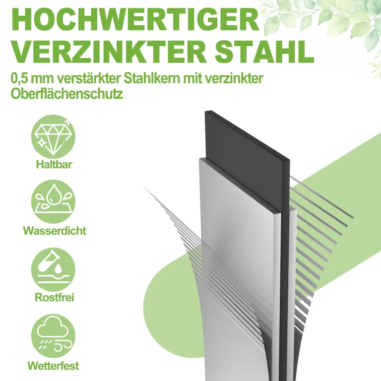 LZQ Hochbeet Metall 180x90x58cm M für Garten Verzinktes Gemüsebeet Pflanzkasten Pflanzenbeet Kräuterbeet aus Rostfreiem Stahl Frühbeet Hochbeete für Gemüse Blumen Kräuter, Rechteckigl Schwarz 975L – Bild 5