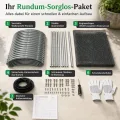 Hochbeet Metall 240x80x80 cm, verzinkter Stahl, wetterfest, oval mit abgerundeten Ecken, inkl. MontageSet, Handschuhe und Nagetierschutz (Anthrazit, 240 x 80 x 80 cm) - Thumbnail 6