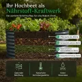 Hochbeet Metall 160x80x80, verzinkter Stahl, wetterfest, oval mit abgerundeten Ecken, inkl. MontageSet, Handschuhe und Nagetierschutz (Anthrazit, 160 x 80 x 80 cm) - Thumbnail 5