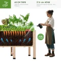 LUXOAK 119x81x57 cm Holz Hochbeet mit Beinen, extra tief 40 cm Pflanztiefe, Hochbeet für Gemüse, Kräuter und Blumen, Pflanzkasten für Balkon, Terrasse und Garten, einfache Montage - Thumbnail 7