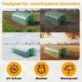 Stabil Foliengewächshaus 300x600x200CM 140g/㎡ mit Tür & 6 Fenstern,Foliengewächshäuser Pflanzenhaus Verzinktem Stahl PE,Gewächshaus Folientunnel für Pflanzenschutz Grün - Thumbnail 3