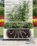 Hochbeet mit Sichtschutz, Metall Pflanzkasten mit Rankgitter und Rollen, freistehender Pflanzkübel 33cm tief, wetterfest für Blumen und Kletterpflanzen - Ideal für Garten, Balkon und Terrasse - Thumbnail 6
