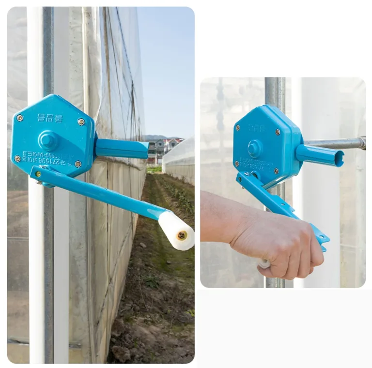 Gewächshaus-Fensteröffner, manuelle Handkurbelwinde zur Belüftung, Folienrollmaschine für Bauernhof, einfache Bedienung, 120 m – Bild 6