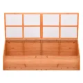 Frühbeet Holz 180x57x62 cm mit PC-Platte, Gewächshaus für Gemüse und Kräuter, wetterfestes Pflanzenhaus, Schutz für Aussaat und Überwinterung auf Balkon oder Terrasse - Thumbnail 2