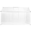 Gewächshaus Aluminium 302x190x195 cm mit Polycarbonat 3,8 mm UV-beständig und wärmeisoliert, 11,19 m³ Volumen, begehbar für Tomatenhaus, Pflanzenhaus, Frühbeet, Balkon und Outdoor Gemüse - Thumbnail 2