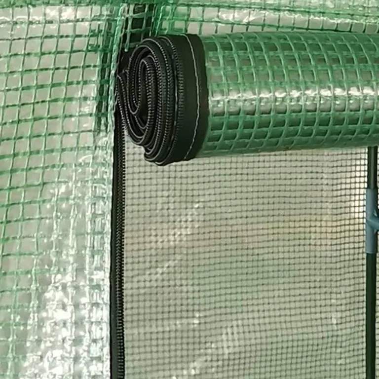 Gewächshaus mit Stahlrahmen und PE-Netzgewebe 0,5 m² 1x0,5x1,9 m mit Tür für Tomatenhaus, Pflanzenhaus, Frühbeet, Balkon und Terrasse, wetterfest und begehbar für Pflanzenschutz und – Bild 5