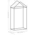 Gewächshaus mit Stahlrahmen und PE-Netzgewebe 0,5 m² 1x0,5x1,9 m mit Tür für Tomatenhaus, Pflanzenhaus, Frühbeet, Balkon und Terrasse, wetterfest und begehbar für Pflanzenschutz und - Thumbnail 9