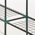 Gewächshaus mit 8 Regalen, 143 x 143 x 195 cm, pulverbeschichteter Stahlrahmen, PVC-Folie, wetterfestes Pflanzenhaus für Garten, Balkon, Terrasse, Schutz für Gemüse, Tomaten, Aussaat - Thumbnail 6