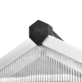 Gewächshaus Aluminium mit Polycarbonat 10,53 m² begehbar wetterfest mit Lüftung für Tomaten und Gemüse Balkon Terrasse Pflanzenschutz Frühbeet Outdoor - Thumbnail 4