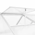 Gewächshaus Aluminium 421x190x195 cm mit Polycarbonatplatten 15,6 m³ Volumen, wetterfestes Treibhaus für Tomaten und Gemüse, begehbares Pflanzenhaus für Balkon, Terrasse und Outdoor Nutzung - Thumbnail 4