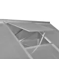 Gewächshaus Aluminium mit Polycarbonat 3,46 m², wetterfest und winterfest, begehbar Treibhaus für Tomaten, Pflanzenhaus für Balkon, Terrasse und Freiland, mit Lüftung und Pflanzenschutz - Thumbnail 5