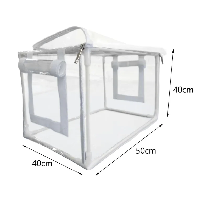 Homyl Still Air Box Pilzzuchtbehälter Mini Gewächshaus Pflanzcontainer PVC Isoliert Wetterfest für Balkon Terrasse Gartenpflanzen Gemüse Blumen, Klar – Bild 3