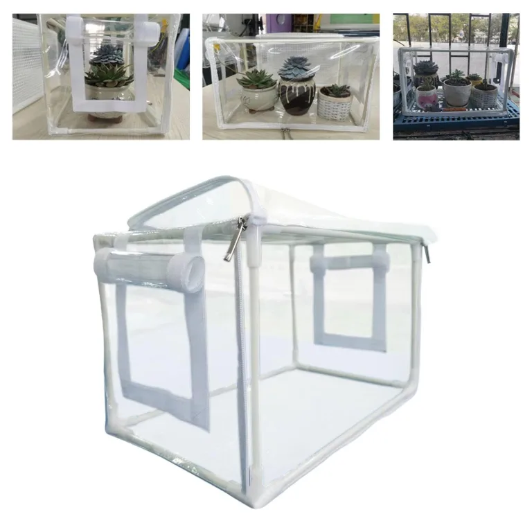 Homyl Still Air Box Pilzzuchtbehälter Mini Gewächshaus Pflanzcontainer PVC Isoliert Wetterfest für Balkon Terrasse Gartenpflanzen Gemüse Blumen, Klar – Bild 4