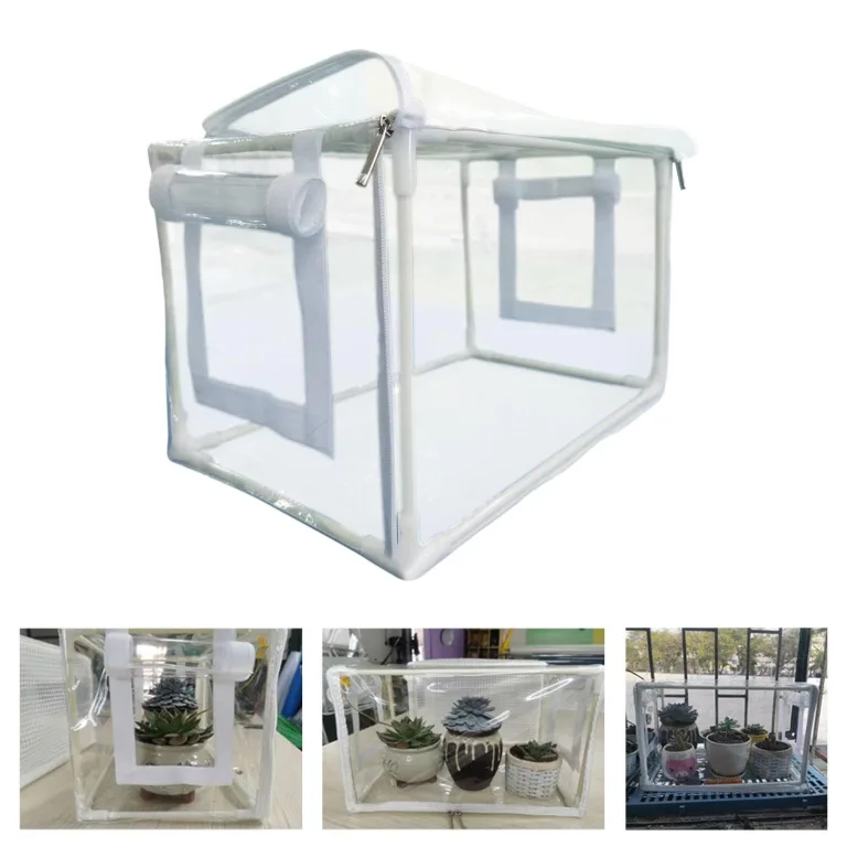Homyl Still Air Box Pilzzuchtbehälter Mini Gewächshaus Pflanzcontainer PVC Isoliert Wetterfest für Balkon Terrasse Gartenpflanzen Gemüse Blumen, Klar – Bild 5