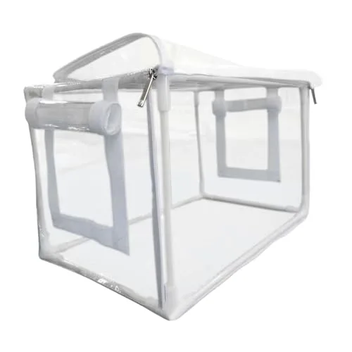Homyl Still Air Box Pilzzuchtbehälter Mini Gewächshaus Pflanzcontainer PVC Isoliert Wetterfest für Balkon Terrasse Gartenpflanzen Gemüse Blumen, Klar – Bild 8