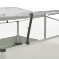 Gewächshaus Anthrazit 100x100x77 cm Verzinkter Stahl - Frühbeet mit abnehmbarem Dach und PC-Platten - Treibhaus für Pflanzen Gemüse Kräuter auf Balkon und Terrasse - Thumbnail 5