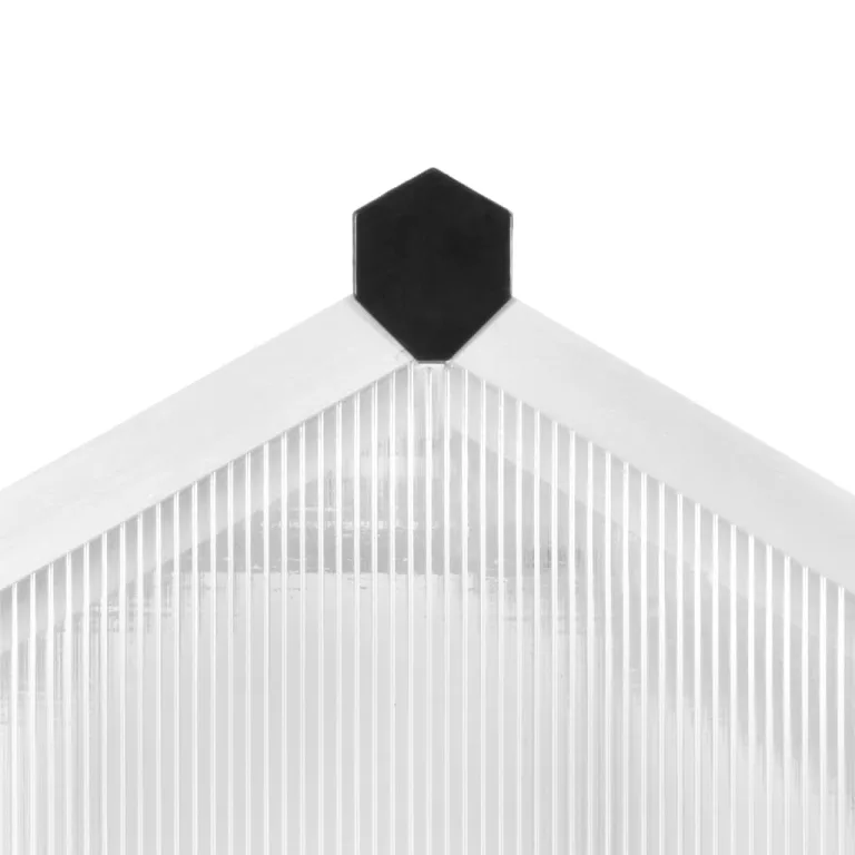 Aluminium Gewächshaus 302x190x195 cm, 5,74 m² Grundfläche, doppelwandige Polycarbonatplatten, UV-beständig, wärmeisoliert, robuste Aluminiumkonstruktion, Dachrinnensystem, Zwei – Bild 8
