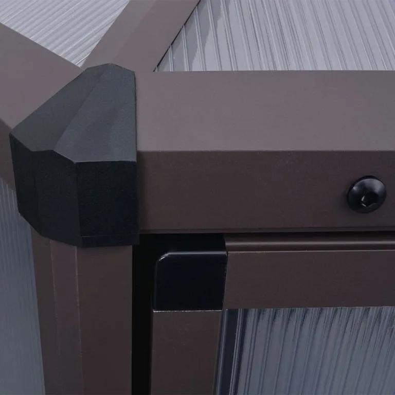 Aluminium Gewächshaus 240x211x232 cm mit Polycarbonatplatten, wärmeisolierend und UV-beständig, robuste Aluminiumkonstruktion, einfacher Zusammenbau mit Montagezubehör, – Bild 7