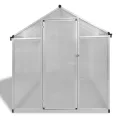 Aluminium Gewächshaus mit Fundament 4,6 m², UV-beständiges Treibhaus aus doppellagigen Polycarbonat Platten, robuste Aluminiumkonstruktion mit Grundrahmen aus 4 Profilen, - Thumbnail 3
