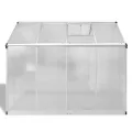Aluminium Gewächshaus mit Fundament 4,6 m², UV-beständiges Treibhaus aus doppellagigen Polycarbonat Platten, robuste Aluminiumkonstruktion mit Grundrahmen aus 4 Profilen, - Thumbnail 4