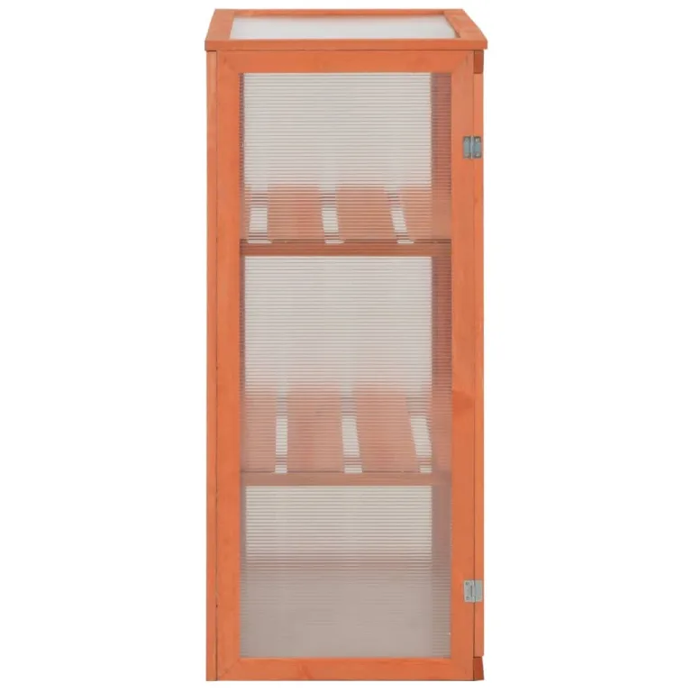 Pflanzenhaus aus Holz und PC-Platte, Gewächshaus-Schrank 75x47x109 cm mit 2 Regalböden, Pflanzenschrank für Außenbereich mit Scharnierdeckel, Frühbeet für Kräuter und Blumen – Bild 5
