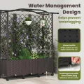 vidaXL Hochbeet mit Rankgitter und Dach Braun 163 x 40 x 144 cm PP, Garten & Terrasse, moderner Kräutertopf, Hochbeet mit Dach, mobil, Gemüse, Urbane Gartenideen - Thumbnail 5