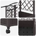 vidaXL Hochbeet mit Rankgitter und Dach Braun 163 x 40 x 144 cm PP, Garten & Terrasse, moderner Kräutertopf, Hochbeet mit Dach, mobil, Gemüse, Urbane Gartenideen - Thumbnail 9