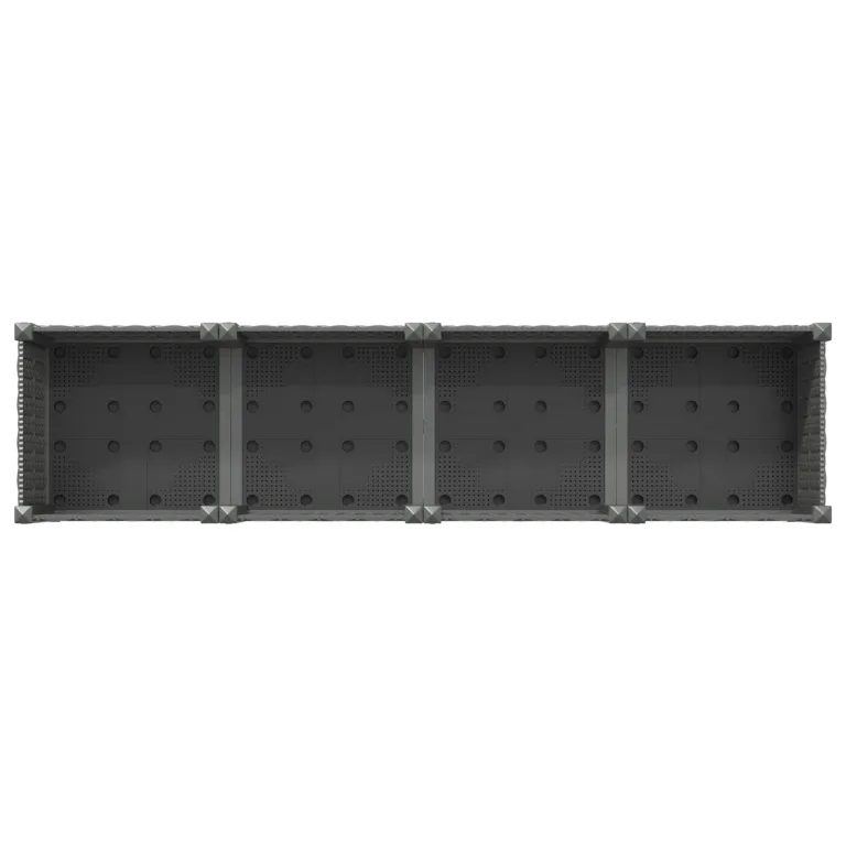 vidaXL Gartenpflanzer mit Rädern Hellgrau 160 x 40 x 48 cm PP, Moderner Garten- und Terrassenpflanzer, wetterfestes Gefäß für Balkon, Terrasse oder Gemüseanbau – Bild 7