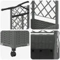 vidaXL Hochbeet mit Rankgitter und Dach Hellgrau 163 x 40 x 144 cm PP, Garten & Terrasse, moderner Kräutertopf, Hochbeet mit Dach, mobil, Gemüse, Urbane Gartenideen - Thumbnail 9