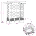 vidaXL Hochbeet mit Rankgitter und Dach Braun 163 x 40 x 129 cm PP, Garten & Terrasse, moderner Kräutertopf, Hochbeet mit Dach, mobil, Gemüse, Urbane Gartenideen - Thumbnail 3