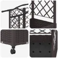vidaXL Hochbeet mit Rankgitter und Dach Braun 163 x 40 x 129 cm PP, Garten & Terrasse, moderner Kräutertopf, Hochbeet mit Dach, mobil, Gemüse, Urbane Gartenideen - Thumbnail 9
