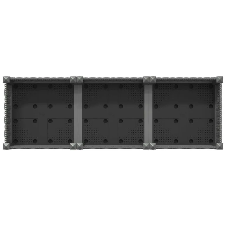 vidaXL Gartenpflanzer mit Rädern Hellgrau 120 x 40 x 33 cm PP, Moderner Garten- und Terrassenpflanzer, wetterfestes Gefäß für Balkon, Terrasse oder Gemüseanbau – Bild 7
