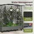 vidaXL Hochbeet mit Rankgitter und Dach Hellgrau 163 x 40 x 129 cm PP, Garten & Terrasse, moderner Kräutertopf, Hochbeet mit Dach, mobil, Gemüse, Urbane Gartenideen - Thumbnail 5