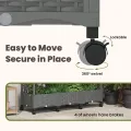 vidaXL Hochbeet mit Rankgitter und Dach Hellgrau 163 x 40 x 129 cm PP, Garten & Terrasse, moderner Kräutertopf, Hochbeet mit Dach, mobil, Gemüse, Urbane Gartenideen - Thumbnail 6