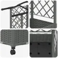 vidaXL Hochbeet mit Rankgitter und Dach Hellgrau 163 x 40 x 129 cm PP, Garten & Terrasse, moderner Kräutertopf, Hochbeet mit Dach, mobil, Gemüse, Urbane Gartenideen - Thumbnail 9