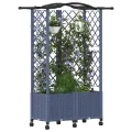 vidaXL Hochbeet mit Rankgitter und Dach Hellgrau 163 x 40 x 129 cm PP, Garten & Terrasse, moderner Kräutertopf, Hochbeet mit Dach, mobil, Gemüse, Urbane Gartenideen - Thumbnail 10