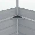 Gewächshaus Grau aus verzinktem Stahl 100×100×85 cm mit abnehmbarem Dach und Sicherheitskanten, ideal für Balkon Terrasse Garten, frostbeständig und einfach zu montieren - Thumbnail 5