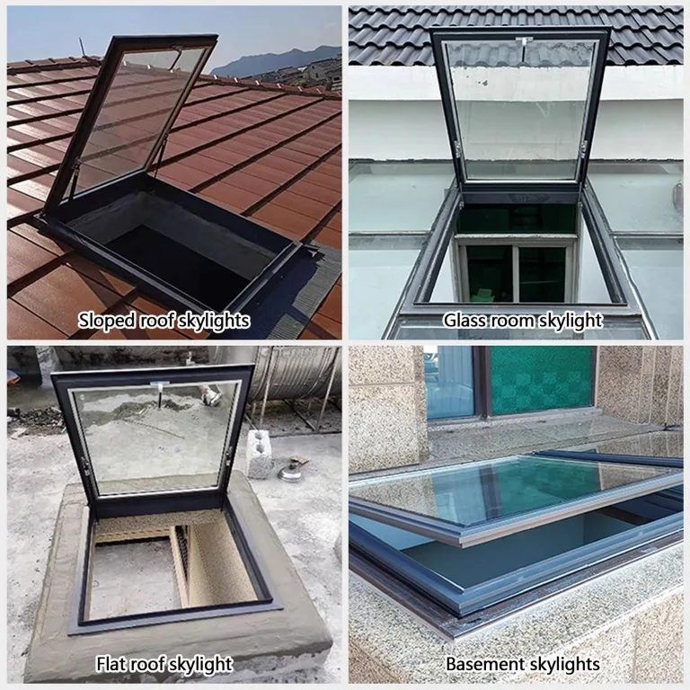 Dachfenster aus Aluminiumlegierung, für den Außenbereich, Lüftungsfenster mit Beleuchtung, Kellerabluft-Dachfenster für Wintergärten und Dachböden. – Bild 5