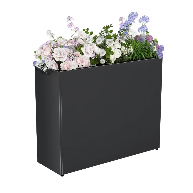 Metall Hochbeet mit Rädern und Ablage (97 * 38 * 92cm, Schwarz) | Drainage-Loch, Rostschutz-Beschichtung, Innen & outdoor，für Balkon, Terrasse & Garten – Bild 10