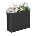 Metall Hochbeet mit Rädern und Ablage (97 * 38 * 92cm, Schwarz) | Drainage-Loch, Rostschutz-Beschichtung, Innen & outdoor，für Balkon, Terrasse & Garten - Thumbnail 10