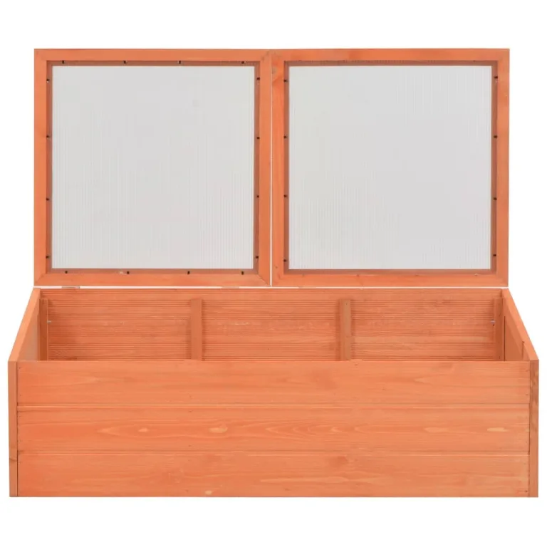 Frühbeet Holz Gewächshaus 100x50x34 cm mit PC-Platte, wasserfestes Pflanzhaus für Gemüse, Kräuter, Blumen, Anzuchthaus mit Belüftung und Frostschutz für Garten, Terrasse, Balkon – Bild 3
