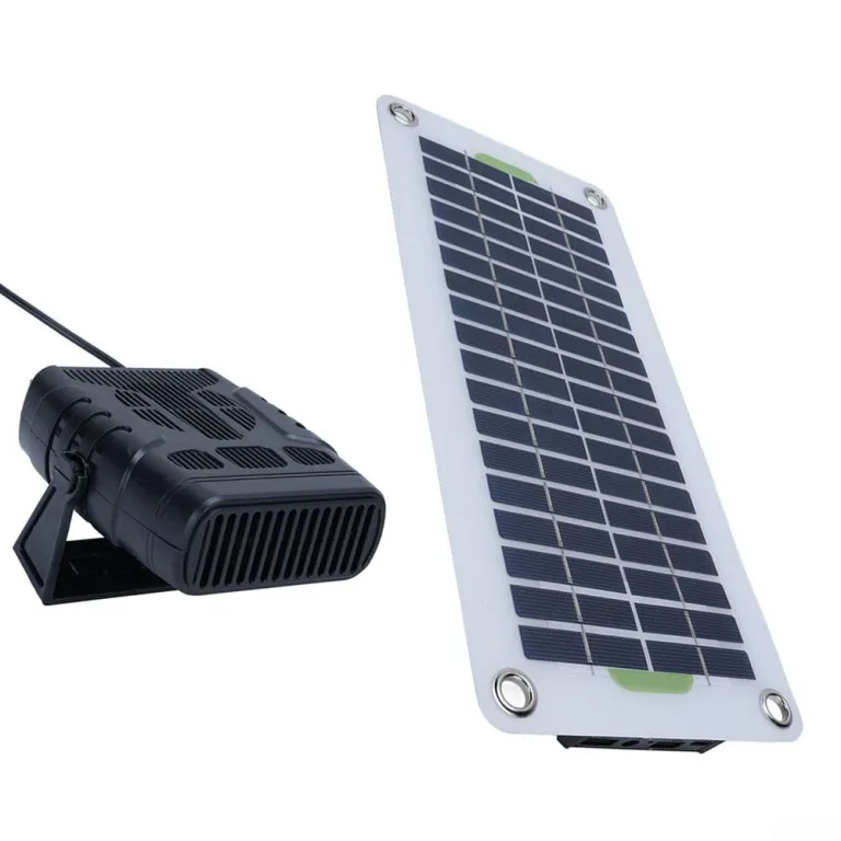 Tragbarer Solarlüfter-Heizgerät 30W 12V mit Kristall-Silizium-Panel für Fahrzeuge und Outdoor, kompakte Warmluftgebläse für Camping und Auto, einfache Bedienung – Bild 7