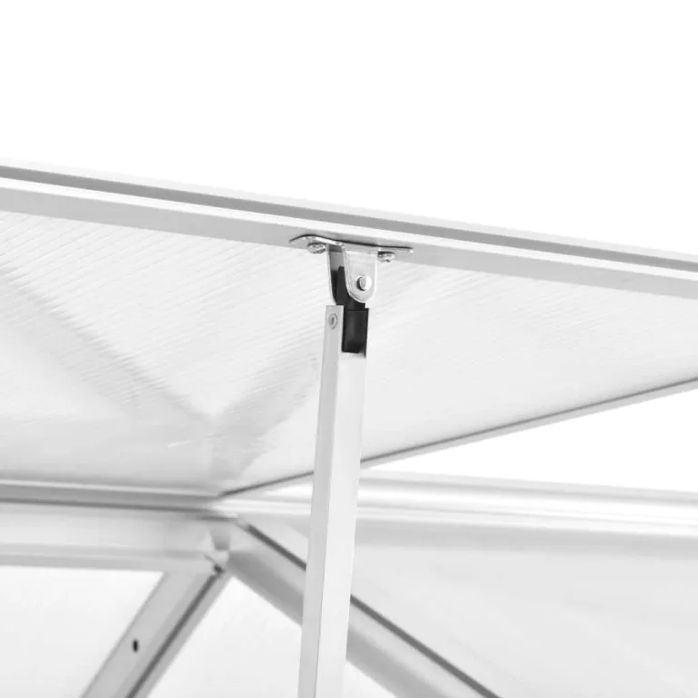 Gewächshaus Aluminium 302x190x195 cm mit UV-beständigen Polycarbonat-Platten, 11,19 m³ Volumen, robuste Konstruktion, Dachfenster mit Schiebefunktion, ideal für Gemüse – Bild 6