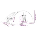 Gewächshaus mit Stahlrahmen grün 24 m² 6x4x2,85 m, wetterfestes Pflanzenhaus mit PE-Abdeckung, Fenster und Belüftung für Gemüseanbau, Tomatenhaus, Balkon, Garten, Outdoor Nutzung - Thumbnail 9