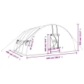 Gewächshaus mit Stahlrahmen und PE Abdeckung Weiß 24 m² 6x4x2,85 m Einzelstück für Garten Balkon Terrasse Gemüseanbau Tomatenhaus Frühbeet mit Fensterbelüftung wetterfest frostschutz Klima - Thumbnail 9