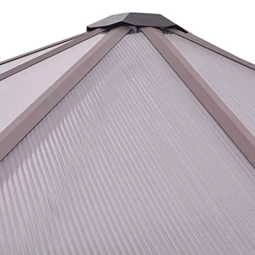 Gewächshaus Aluminium mit Polycarbonatplatten 240×211×232 cm UV-beständig wärmeisolierend wetterfest für Gemüseanbau Tomatenhaus Pflanzenhaus Balkon Terrasse Outdoor – Bild 9