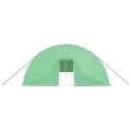 Gewächshaus mit Stahlrahmen Grün 108 m² 18x6x2,85 m, PE-Folie UV-beständig, mit aufrollbaren Fenstern und Tür, wetterfestes Pflanzenhaus für Gemüseanbau, Tomatenhaus, Frühbeet, Balkon - Thumbnail 3